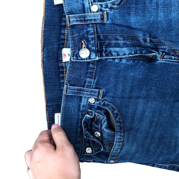 TRUE Religion Jeans Size 34 RICKY FLAP T Blue - Picture 8 of 11